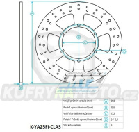 Kotouč brzdový (282/132/6D) - Yamaha TDR125 / 89+XT500E / 95+XP500T-MAX / 00-04+XT600E / 95-03+XTZ660Z Tenere / 91-99