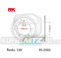 Rozeta ocelová (převodník) 0302-39zubů RK - Honda CB1100 / 13 + CB1100A / 14-15 + CB1100SA / 14-15 + CB1100EX / 15-17 + CB1300F / 03-09 + CB1300S / 06-13 + CBF1000 / 11-15 + CBF1000F / 06-16 + CB900F Hornet / 02-06 + CBR900RR Fire Blade / 92-95