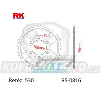 Rozeta ocelová (převodník) 0816-45zubů RK - Suzuki GS550 + GR650 + GS650 + GT750 + GSF1200 Bandit + GSX400 + GSX550 + GSX750 + GSX1100 + GSXR750 + GSXR1100 + RF900R