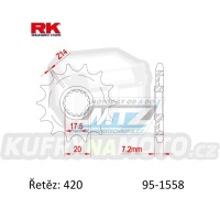 Kolečko řetězové (pastorek) 1558-13zubů RK - Yamaha YZ65 / 18-23