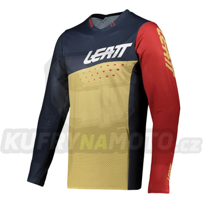 LEATT MTB cyklo 4.0 ULTRAWELD dres SAND TRIČKO PÍSKOVÉ / NAVY / RED velikost S-5021120405