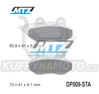 Destičky brzdové DP009-STA - směs Standard