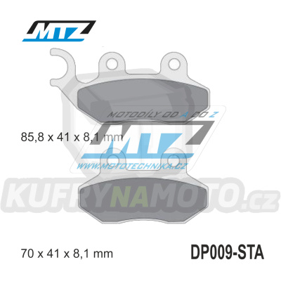 Destičky brzdové DP009-STA - směs Standard