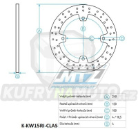 Kotouč brzdový (240/100/4D) - Kawasaki ZXR400 / 91-02+Zephyr550 / 93-01+ZZR600 / 93-06+GPX750R / 86-90+ZR7 / 99-03+ZR7S / 01-03