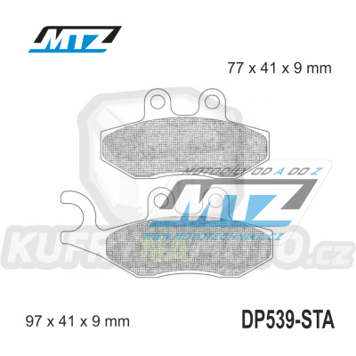 Destičky brzdové DP539-STA - směs Standard