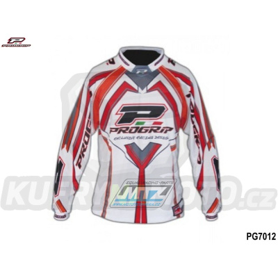 Dres motokros PROGRIP 7012 TOP WHITE - velikost L