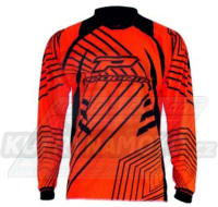 Dres motokros dětský PROGRIP 7009 MX-JERSEY - oranžový FLUO - velikost S