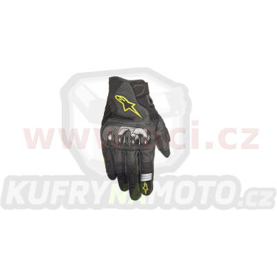 rukavice SMX-1 AIR 2, ALPINESTARS (černé/žluté fluo) 2024