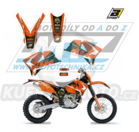 Polepy na motocykl (sada polepů Dream) KTM EXC / 05-07 + SX+SXF/ 05-06 - typ polepů Dream4