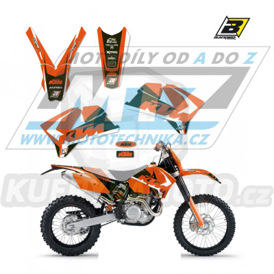 Polepy na motocykl (sada polepů Dream) KTM EXC / 05-07 + SX+SXF/ 05-06 - typ polepů Dream4