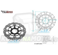 Kotouč brzdový plovovoucí (305/72/6D) zubatý desing - Ducati Hypermotard 796 / 10-13 + Hypermotard / 07-12