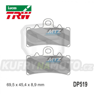 Destičky brzdové DP519-LUSV TRW Lucas MCB834SV - směs Sinter Road