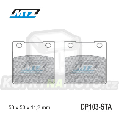 Destičky brzdové DP103-STA - směs Standard