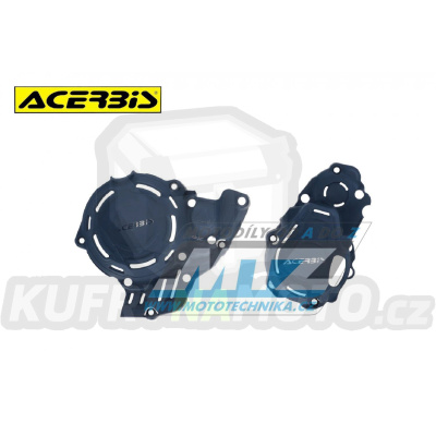 Kryty spojkového víka a víka zapalování Acerbis - Husqvarna FC250+FC350+FX350 / 23 + KTM 250SXF+350SXF + 250XCF+350XCF / 23 - barva modrá