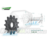 Kolečko řetězové (pastorek) 1581-13zubů ESJOT 50-32071-13S - Yamaha FZ6 + FZ6 Fazer + FZ6 S2 + YZF R6 + YZF750R + YZFR7