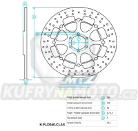 Kotouč brzdový plovovoucí (296/94/6D) kulatý desing - Honda CBR600F / 01-07+CBR600F Sport+CB900F Hornet / 02-06+VTX1800C / 01-08