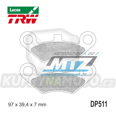 Destičky brzdové DP511-LUSI TRW Lucas MCB863SI - směs Sinter Offroad