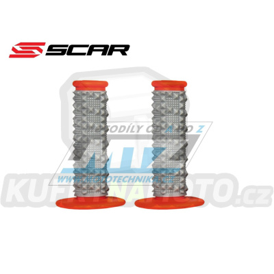 Rukojeti/Gripy Scar X2R Grips Dual Compound - oranžové