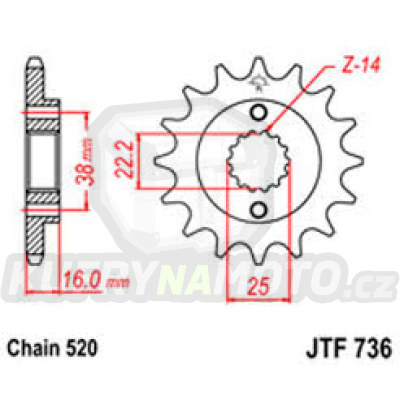 Kolečko PBR 15 zubů 736-15-PBRF490-15- výprodej