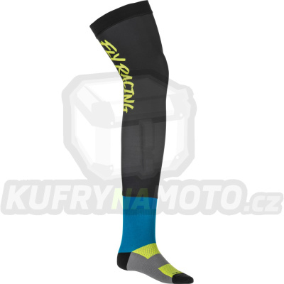 Ponožky dlouhé Knee Brace, FLY RACING - USA (hi-vis/černá/modrá)