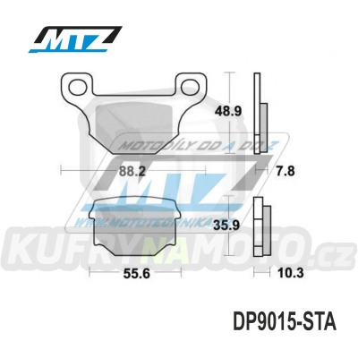 Destičky brzdové DP9015-STA - směs Standard