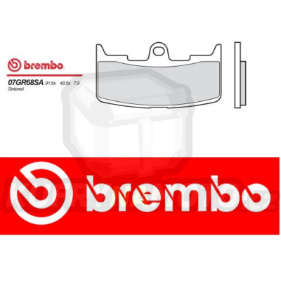 Brzdové destičky Brembo BUELL XB12 R 1200 r.v. Od 04 -  směs SA Přední