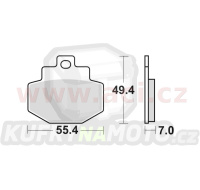 brzdové destičky, BRAKING (semi-metalická směs SM1) 2 ks v balení