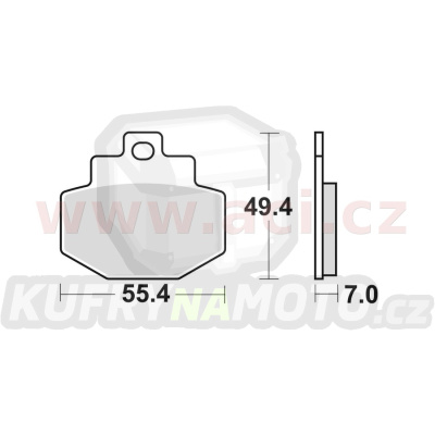 brzdové destičky, BRAKING (semi-metalická směs SM1) 2 ks v balení