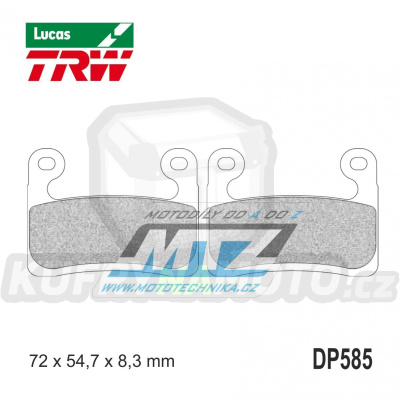 Destičky brzdové DP585-LUSRT TRW Lucas MCB901SRT - směs Sinter Premium