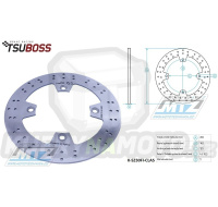 Kotouč brzdový (260/121/4D) - Suzuki Burgman650 / 02-05