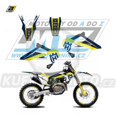 Polepy na motocykl (sada polepů Dream) Husqvarna FC250+FC350+FC450 + TC125+TC250 / 19-22 + FE250+FE350+FE450+FE501 + TE125+TE250+TE300 / 20-23 - typ polepů Dream4