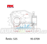 Kolečko řetězové (pastorek) 0709-17zubů RK - Aprilia 750 Dorsoduro / 07-16 + 750SL Shiver / 07-16 + 900 Dorsoduro / 17-20 + 900 Shiver / 17-20 + 1200 Dorsoduro V4R / 11-16