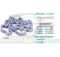 Řetěz rozvodový 82RH2015-126čl - Yamaha YFM660R Raptor / 01-05 + SZR660 / 95-97 + SRX600 + XT550+TT600 + XT600H+XT600E+XT600K+XT600N / 84-04 + XTZ600 Tenere / 83-90 +XTZ660 / 91-96 +Honda CBR600F / 87-90 + Suzuki GSXR750 / 00-05 +GSR750 / 11-16