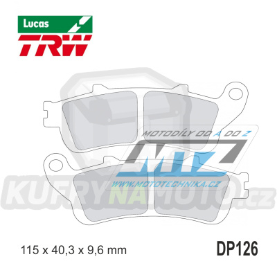 Destičky brzdové DP126-LU TRW Lucas MCB693 - směs Allround