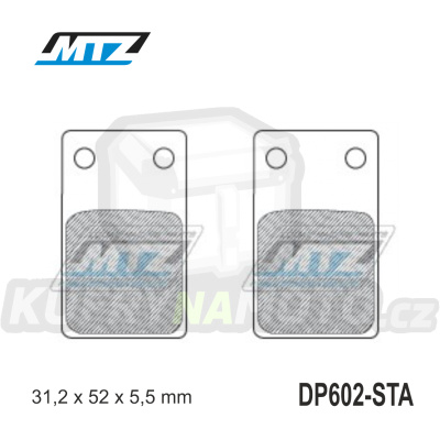 Destičky brzdové DP602-STA - směs Standard