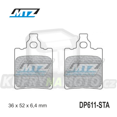 Destičky brzdové DP611-STA - směs Standard