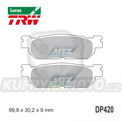 Destičky brzdové DP420-LU TRW Lucas MCB699 - směs Allround