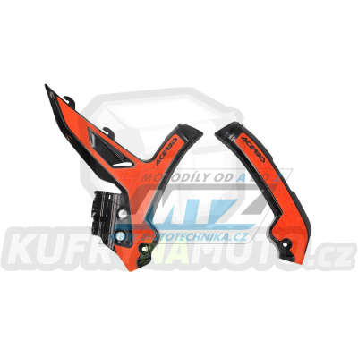 Kryty rámu KTM 125SX+150SX+250SX + 250SXF+350SXF+450SXF / 23-24 + EXC+EXCF / 24 - barva černo-oranžová