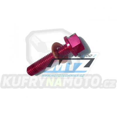 Magnetický výpustný šroub M8x35mm (závit 1,25) - Honda CRF150R / 06-12 + CRF450R / 02-08 + CRF450X / 05-12 - červený