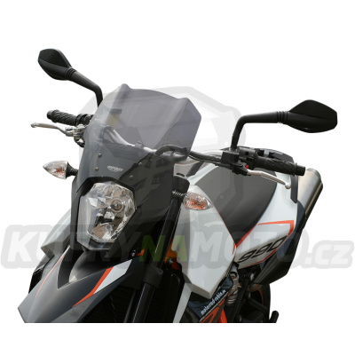 Moto plexi MRA KTM 990 Supermoto SM SMR 2008 - typ turistický T černé saténové