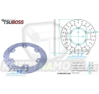 Kotouč brzdový (256/144/6D) - Honda XL1000V Varadero / 03-11+CB1100N / 17-18+CB1100RS / 17-18+CBR1100 / 98-07+CB1100SF X-Eleven / 00-03+CB1300