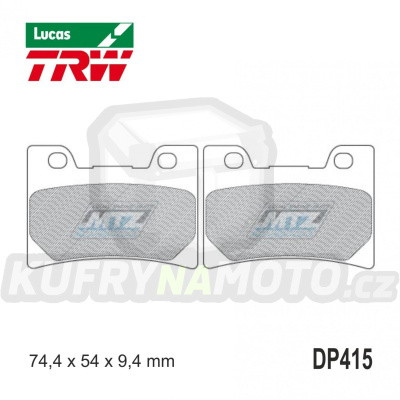 Destičky brzdové DP415-LU TRW Lucas MCB642 - směs Allround