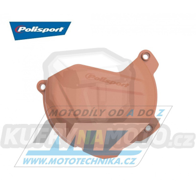 Kryt spojkového víka KTM 250SXF / 13-15 + 350SXF / 11-15 + 250EXCF / 14-16 + 350SXF / 11-15 + 350EXCF / 12-16 + 350 Freeride / 12-17 + Husqvarna FC250+FC350+FE250+FE350 + Husaberg FE250+FE350 - barva tmavě oranžová