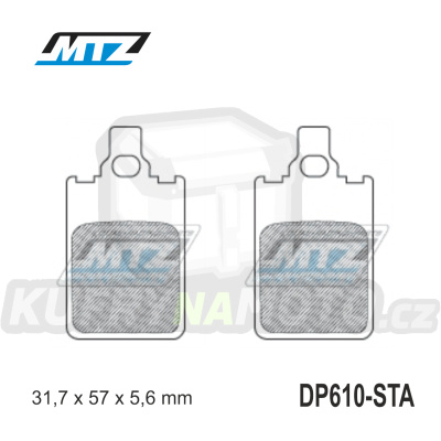 Destičky brzdové DP610-STA - směs Standard