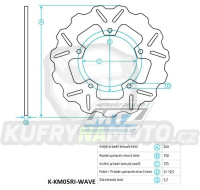 Kotouč brzdový (240/125/5D) - Kymco Xciting250 / 04-08+Xciting300 / 09-11+Xciting500 / 04-09+Xciting500R / 07-11