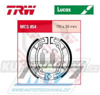 Brzdové obložení (brzdové pakny) TRW Lucas MCS854 - Kawasaki AE50 + R50 + AE80 + AR80 + KE100 + KH100EL + KH100G + KM100 + KV100A -B + KX125 + KDX200 + KLT200 + KLT250 Prairie + Modenas Kriss 110 + Kriss 115 + Suzuki A50K + AP50S + GT50 + GT50K ...