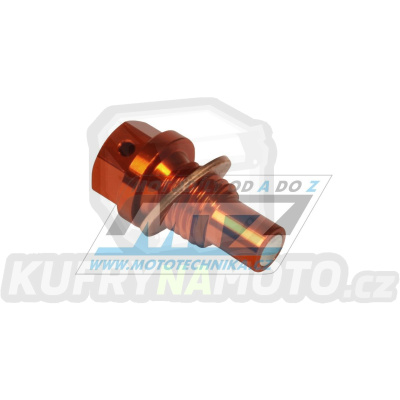 Magnetický výpouštěcí šroub M12x22mm (závit 1,5) - ZETA ZE58-1515 - KTM + Husqvarna + Gas-Gas - oranžový