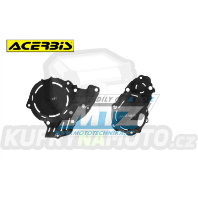 Kryty spojkového víka a víka zapalování Acerbis - Husqvarna FC250+FC350+FX350 / 23 + KTM 250SXF+350SXF + 250XCF+350XCF / 23 - barva černá