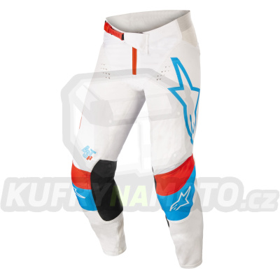 kalhoty TECHSTAR QUADRO, ALPINESTARS (bílá/modrá neon/červená)