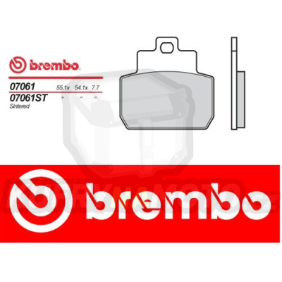 Brzdové destičky Brembo PIAGGIO X9 (right caliper) 125 r.v. Od 06 -  XS směs Zadní